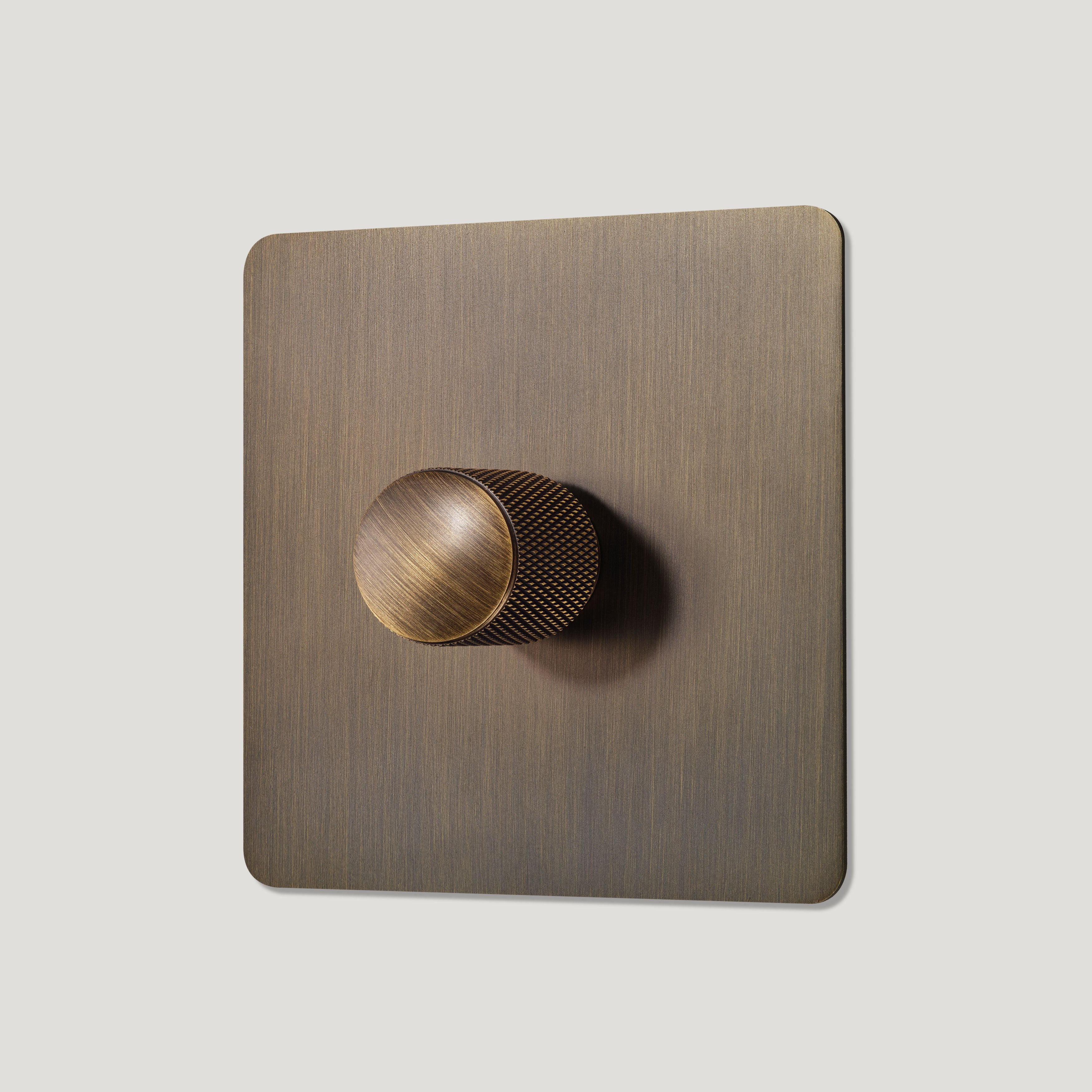 Knurled Antique Brass Light Switches - Plank Hardware