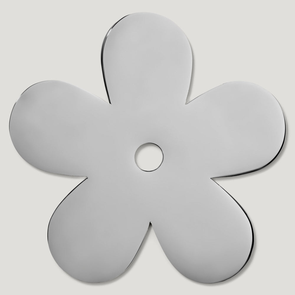 ADA Flower Knob Backplate - Polished Nickel - Plank Hardware