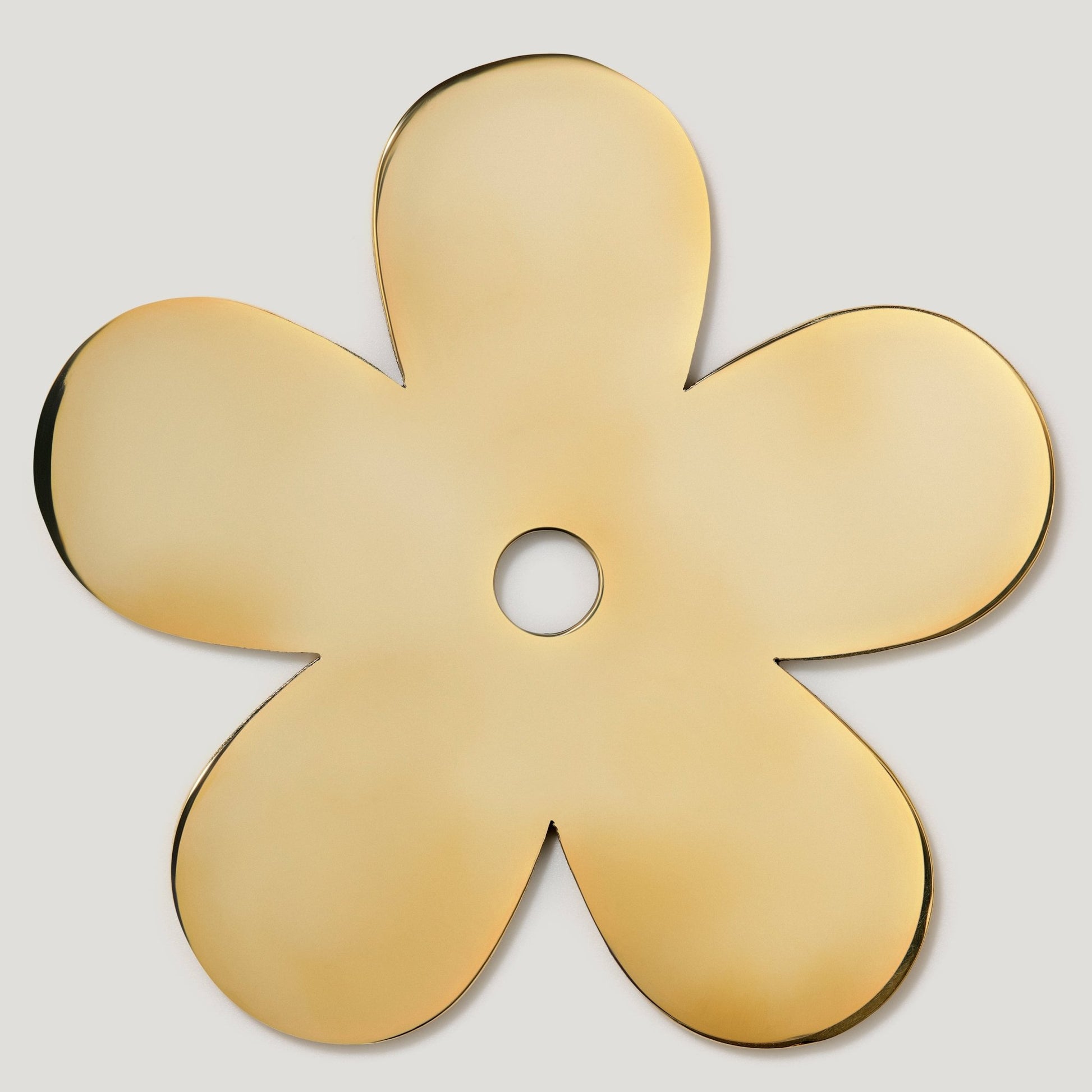 ADA Flower Knob Backplate - Unlacquered Brass - Plank Hardware