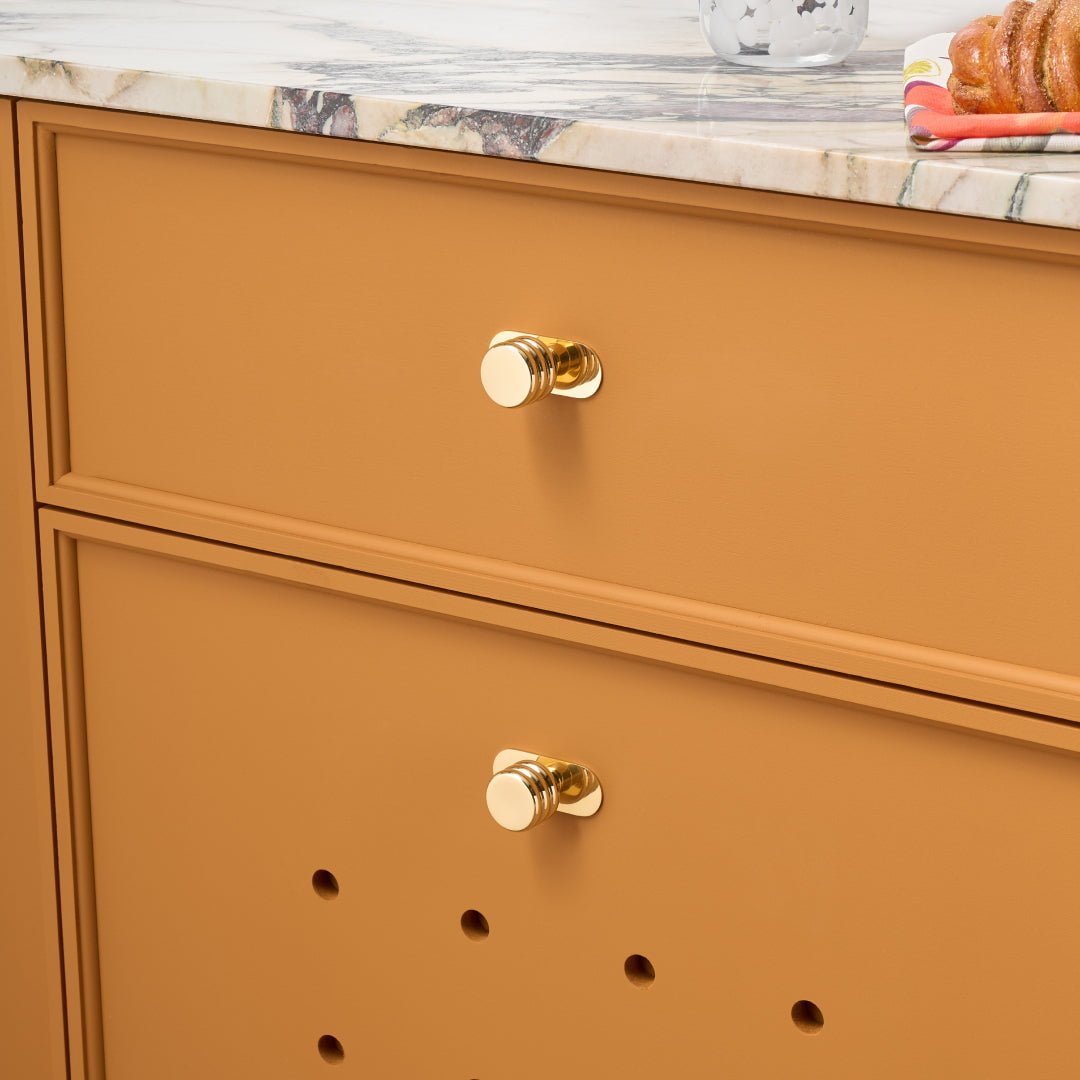 ALVA Tubular Knob - Unlacquered Brass - Plank Hardware