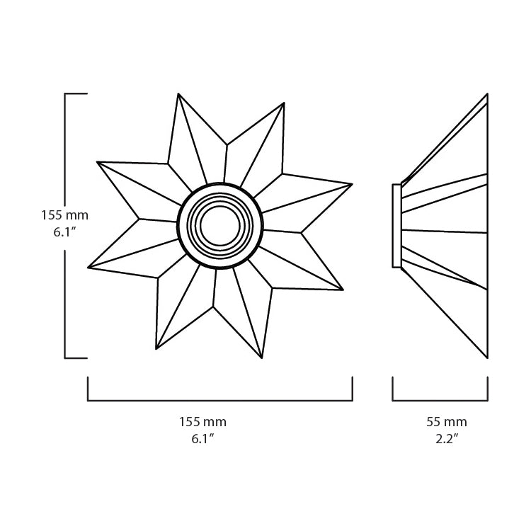 ASTER Flush Mount Light - Polished Nickel - Plank Hardware