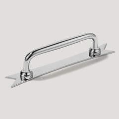 ELIZA  Handle with Ribbon Backplate - Polished Nickel