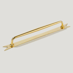 ELIZA Handle with Ribbon Backplate - Unlacquered Brass