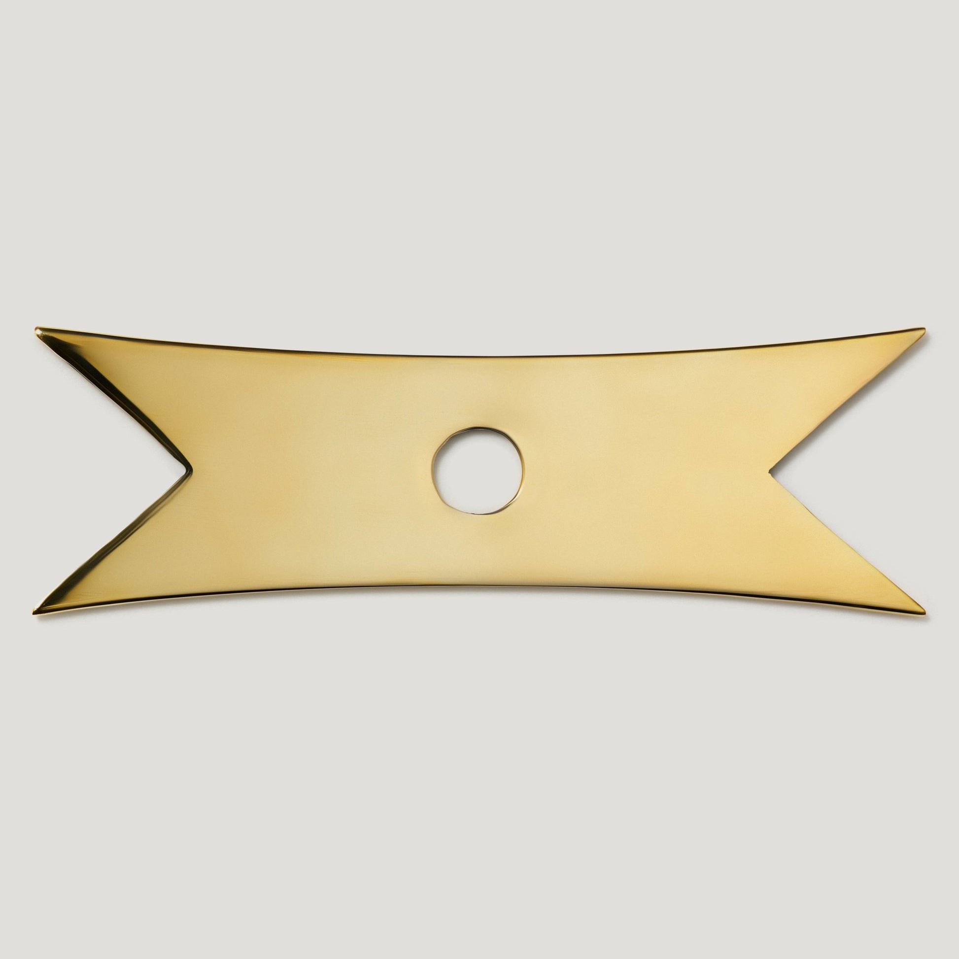 ELIZA Ribbon Knob Backplate - Unlacquered Brass - Plank Hardware