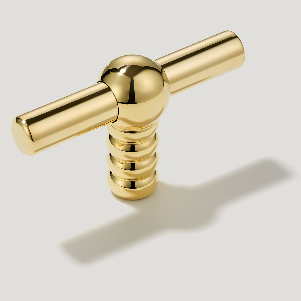 ESBEN Single T Handle - Unlacquered Brass - Plank Hardware