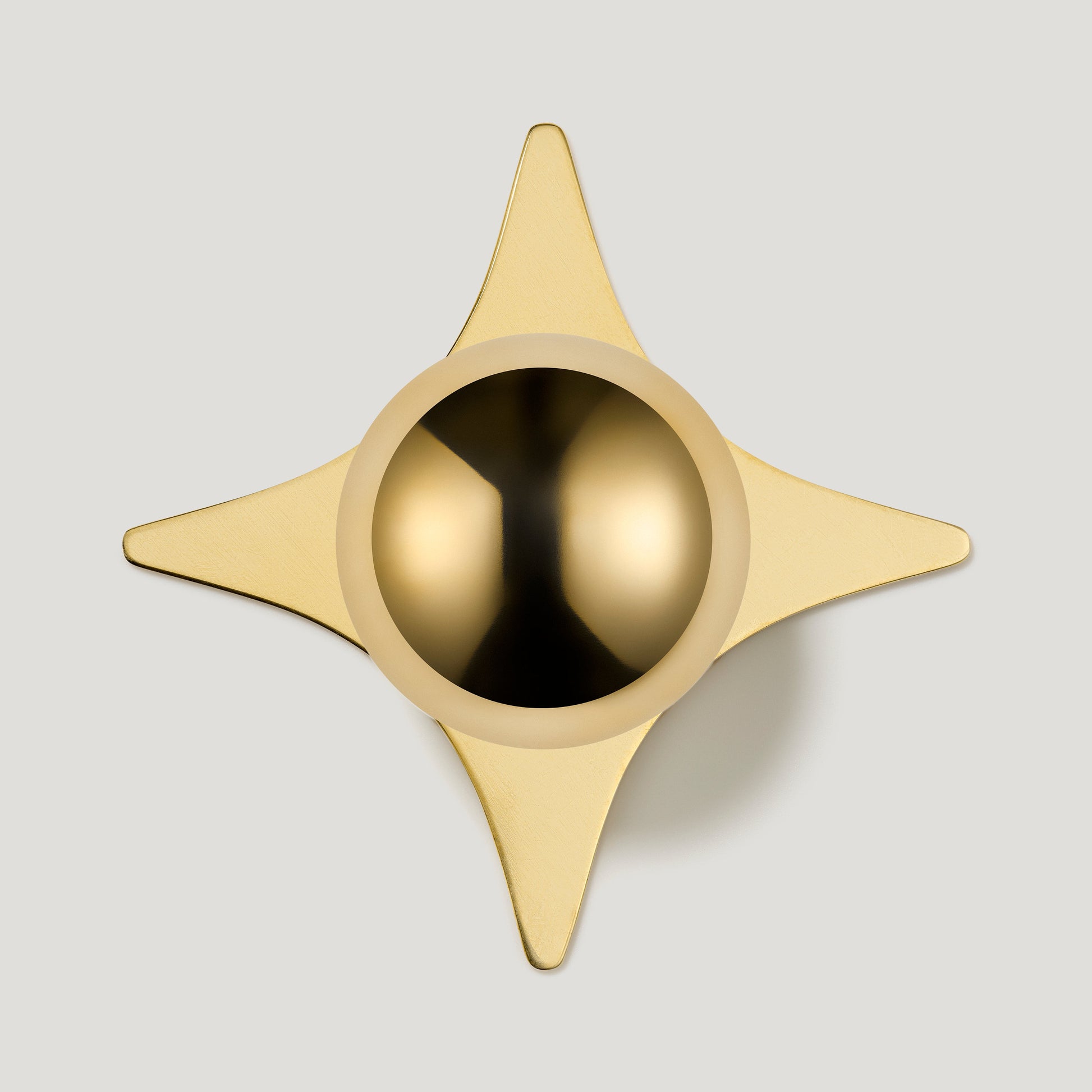 Plank Hardware Cabinetry ADA Cross Knob Backplate - Unlacquered Brass