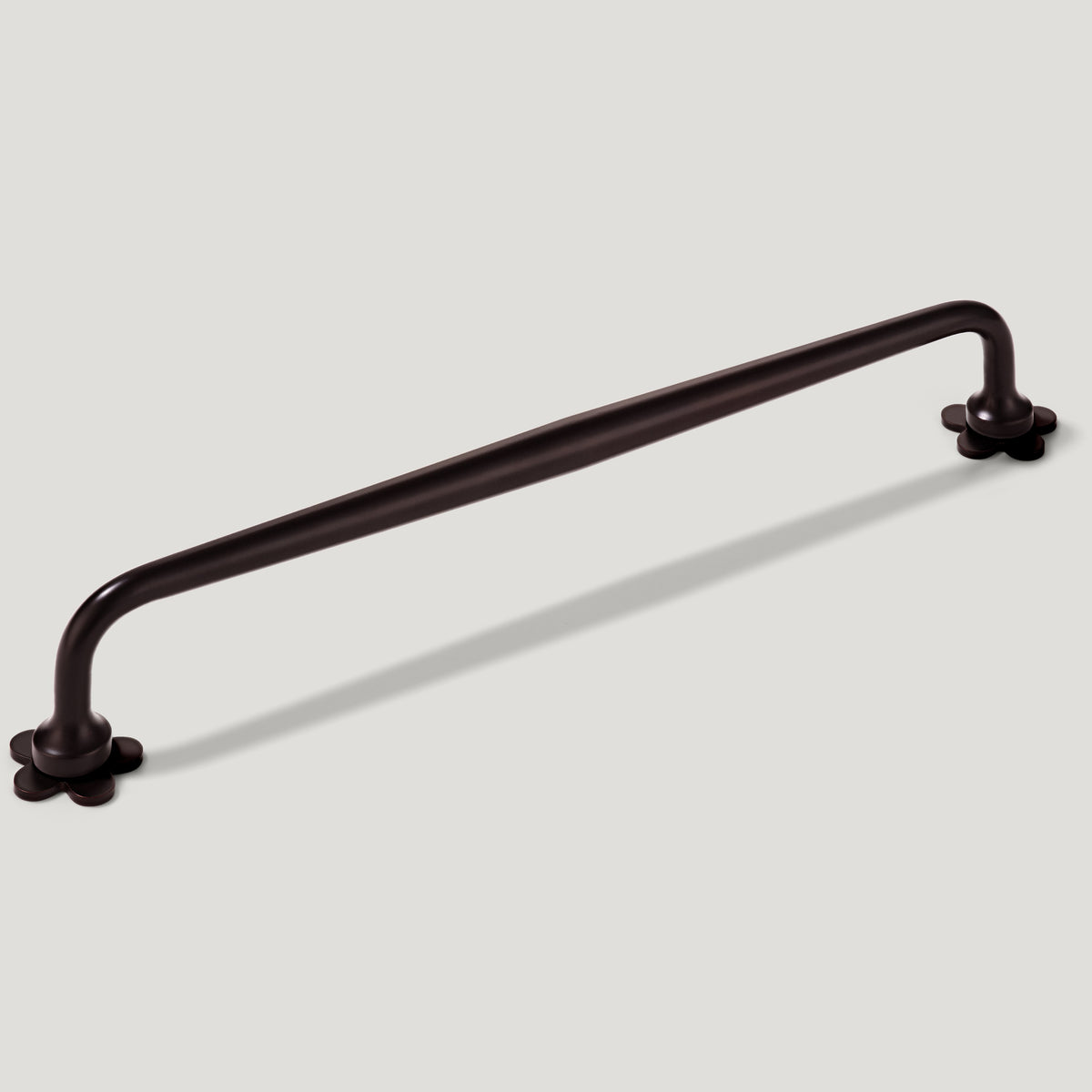 Plank Hardware Cabinetry 235mm (220mm CC) ADA Handle with Flower Backplates - Blackened Bronze
