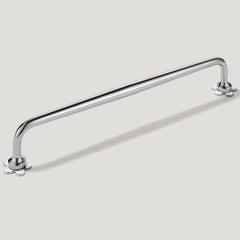 ADA Handle with Flower Backplates - Polished Nickel