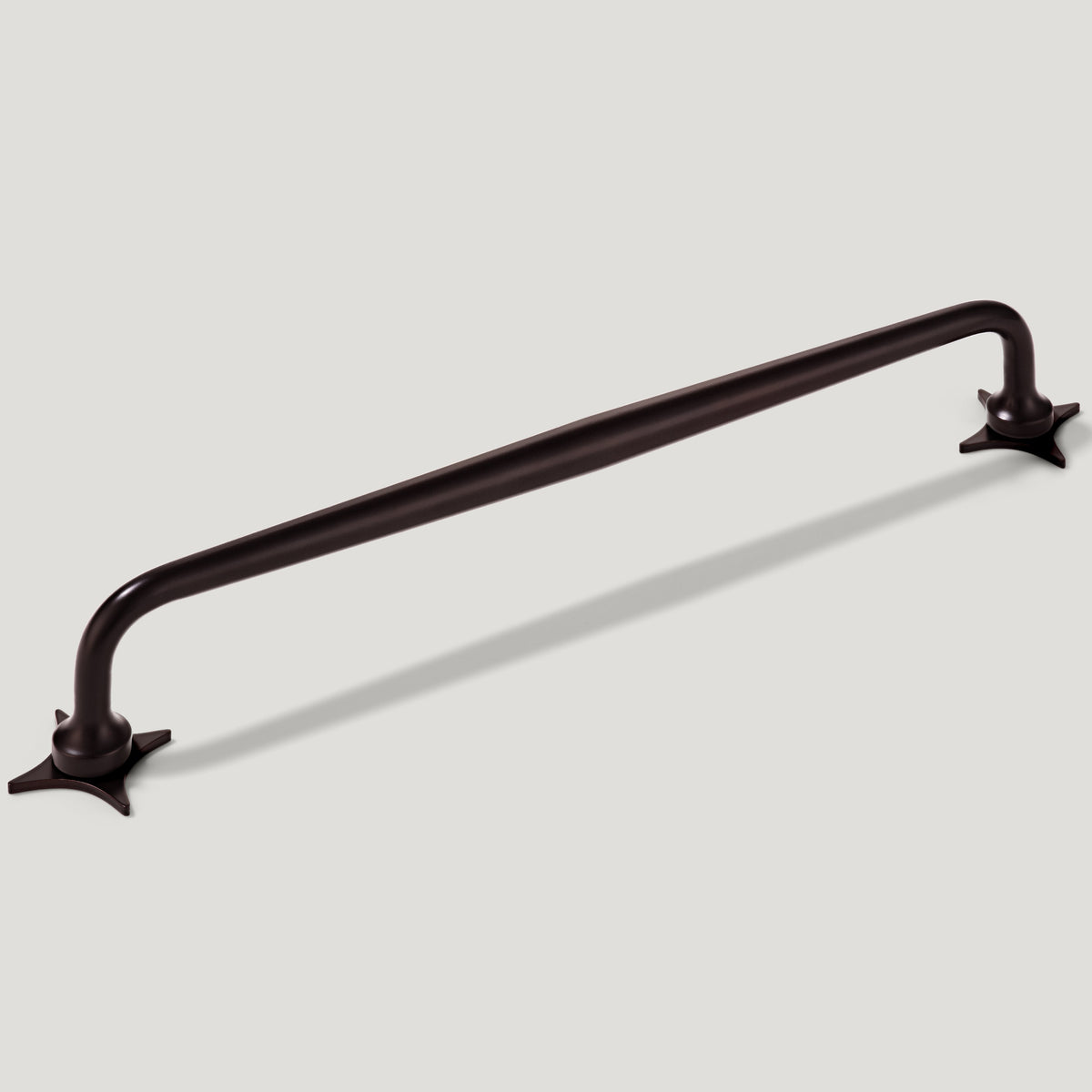 Plank Hardware Cabinetry 235mm (220mm CC) ADA Handle with Star Backplates - Blackened Bronze