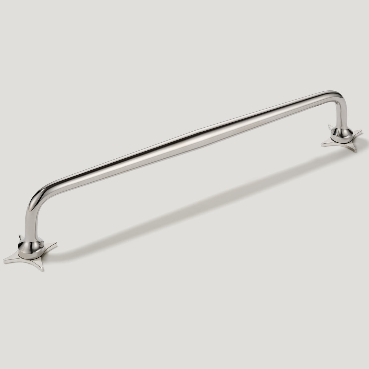 Plank Hardware Cabinetry 235mm (220mm CC) ADA Handle with Star Backplates - Polished Nickel