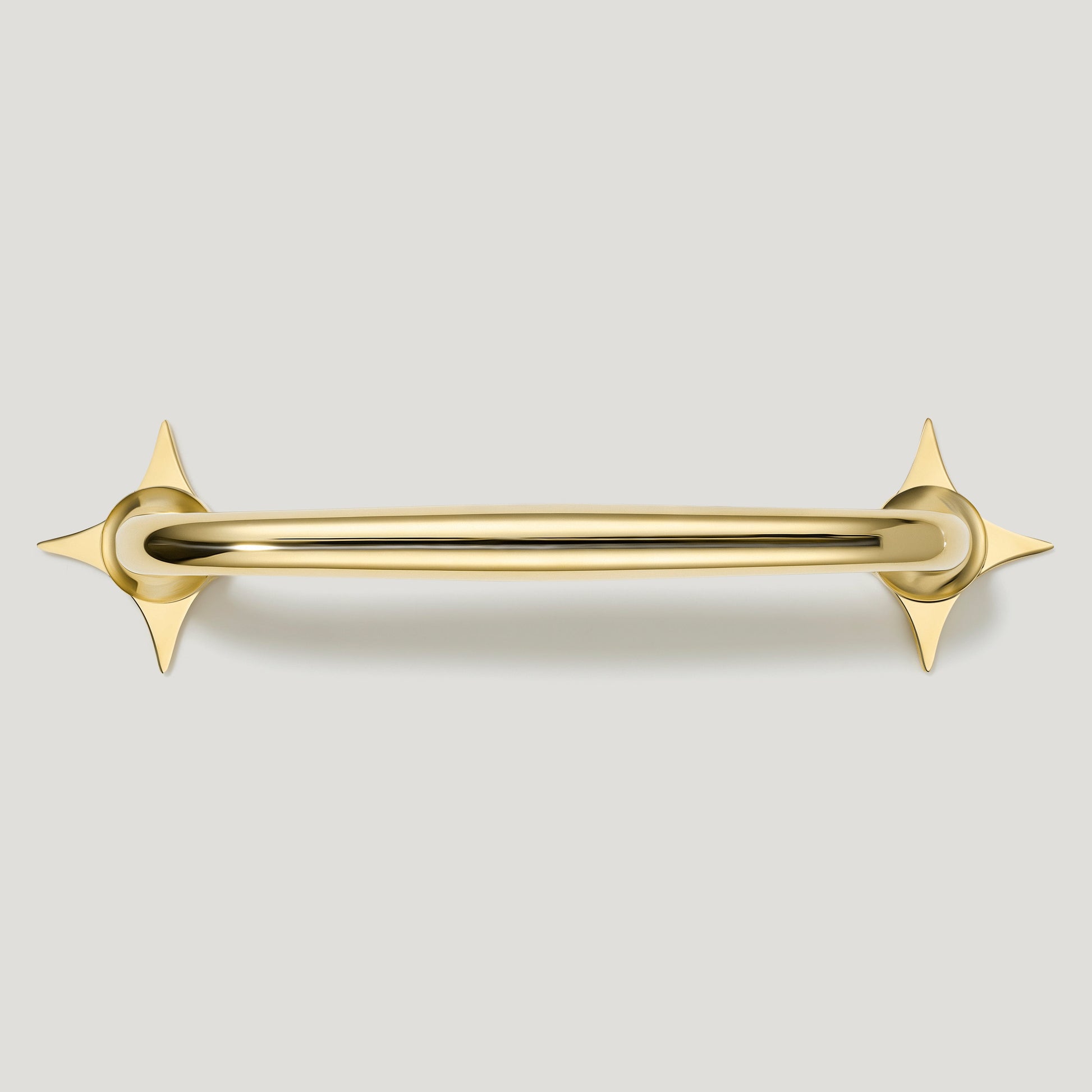 Plank Hardware Cabinetry ADA Pair of Small Cross Handle Backplate - Unlacquered Brass