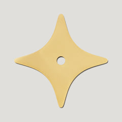 ADA Star Knob Backplate - Satin Brass