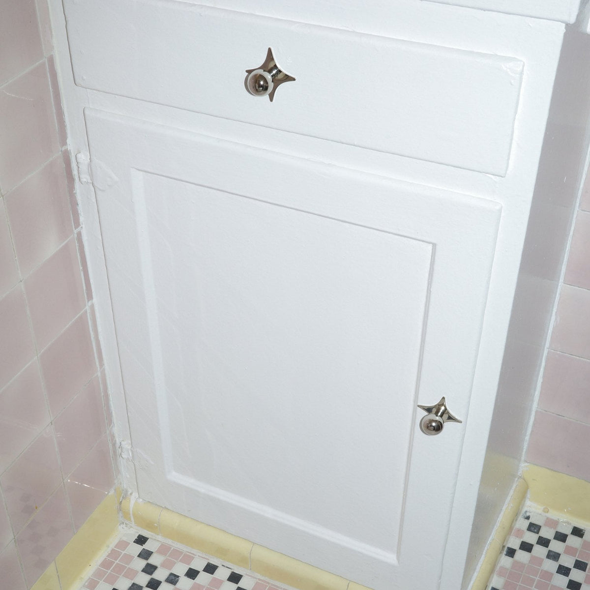 Plank Hardware Cabinetry ADA Star Knob Backplate - Polished Nickel