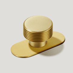 Bouton rainuré BEZEL - Laiton