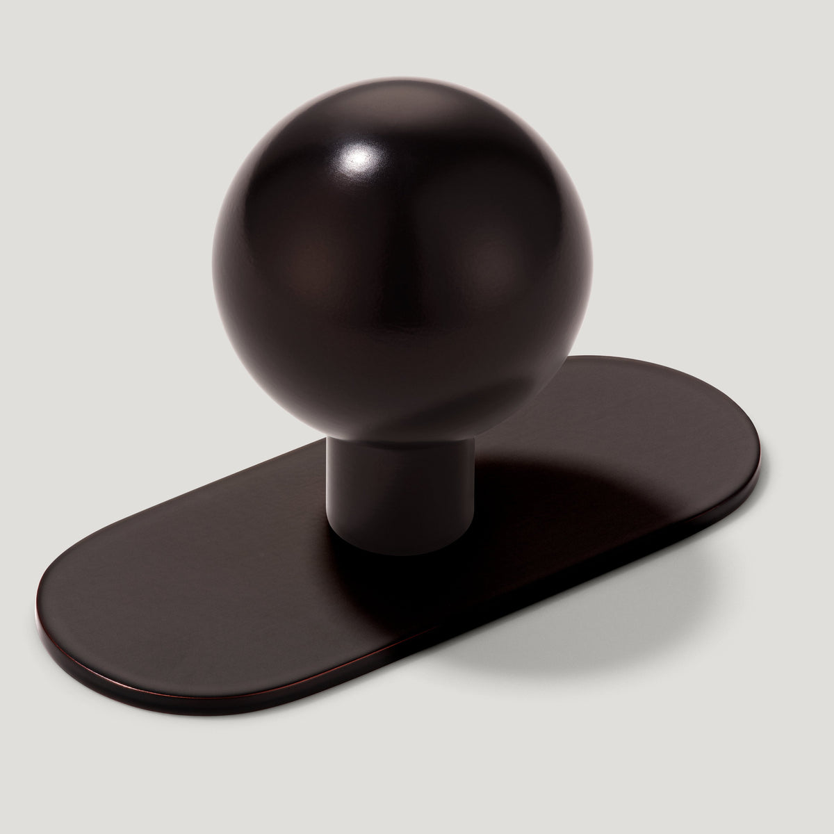 Plank Hardware Cabinetry Knob with Backplate BOBBIN Knob - Blackened Bronze