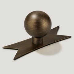 BOBBIN Ball Knob - Antique Brass