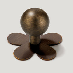 Abgerundeter BOBBIN-Knopf – Antikmessing