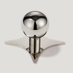 Abgerundeter BOBBIN-Knopf – poliertes Nickel