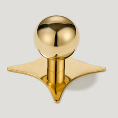 Abgerundeter BOBBIN-Knopf – unlackiertes Messing