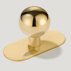 BOBBIN Ball Knob - Unlacquered Brass