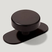 Plank Hardware Cabinetry Knob with Backplate GRAYSON Knob - Blackened Bronze