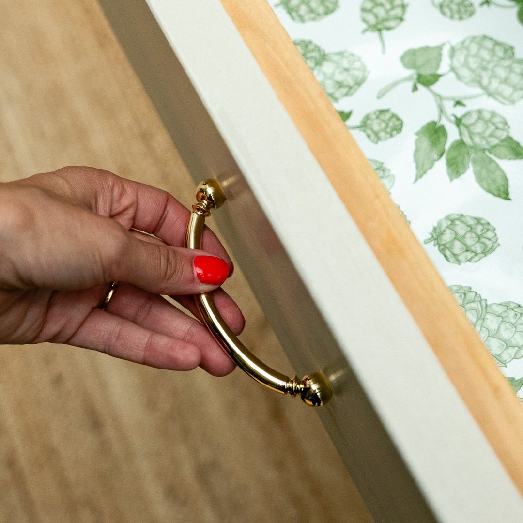 Plank Hardware Cabinetry JAMES Handle - Unlacquered Brass