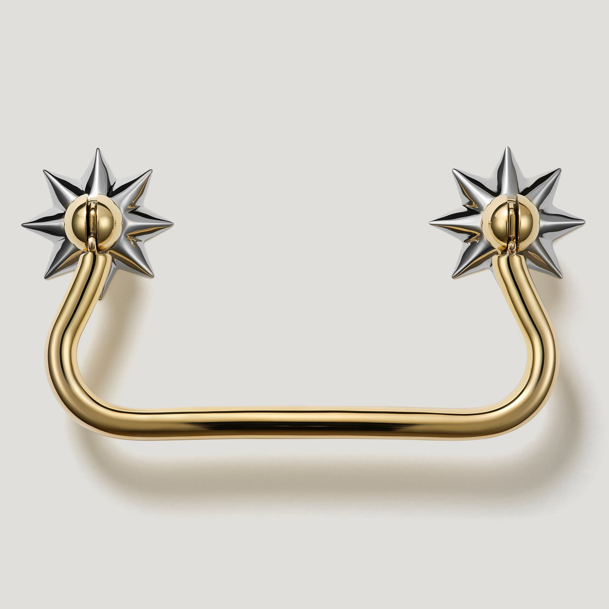 Plank Hardware Cabinetry 110mm (96mm CC) / With Polished Nickel Backplates OLSON Swing Pull - Unlacquered Brass