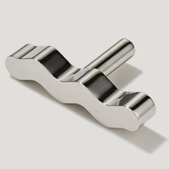 SQUIGGLE Single T Handle - Polished Nickel