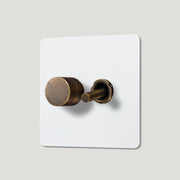 Plank Hardware Electric MAXWELL 2G Paintable Mixed Switch 1Toggle/ 1Dimmer - Antique Brass