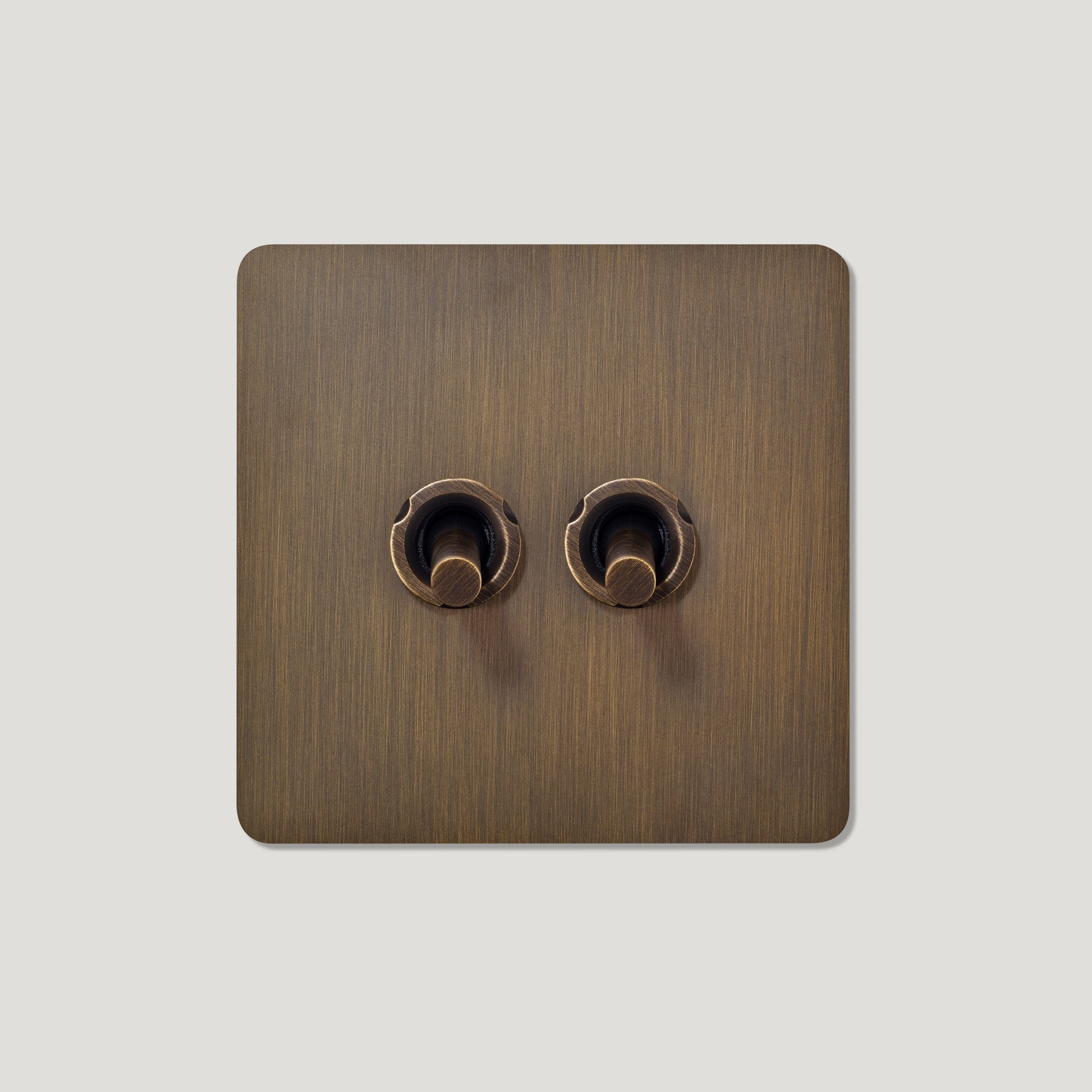 Plank Hardware Electric MAXWELL 2G Two Way Smooth Toggle Switch - Antique Brass