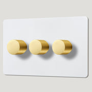 Plank Hardware Electric MAXWELL 3G Paintable Dimmer Switch - Brass