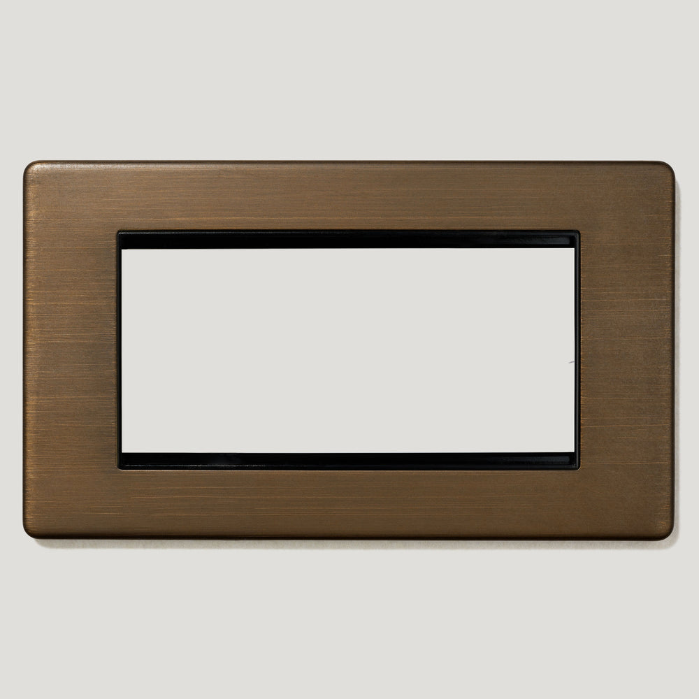 Plank Hardware Electric Shaver Socket - Antique Brass