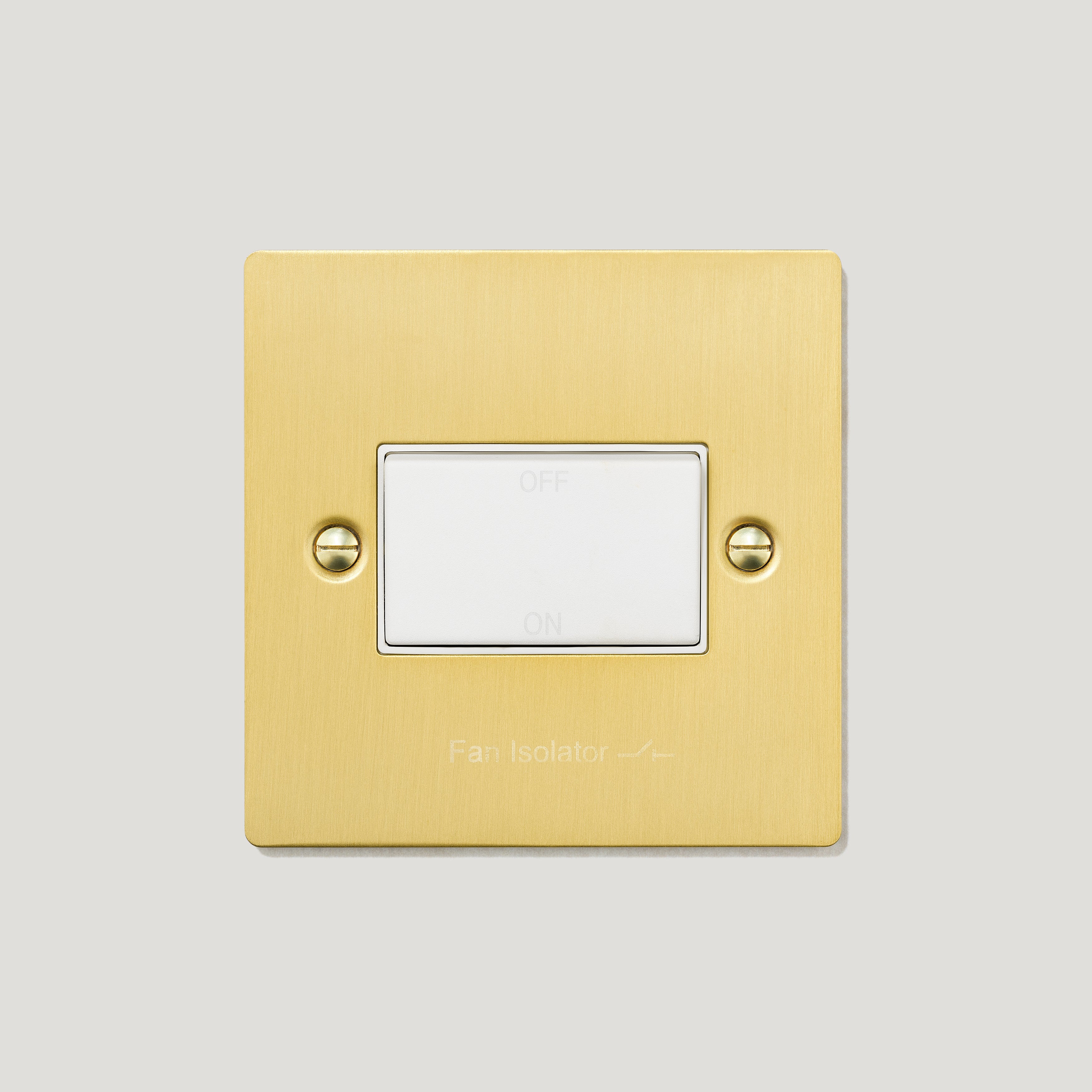 Plank Hardware Electric SYLVIE 10A 3-Pole Fan Isolator Switch - Brass