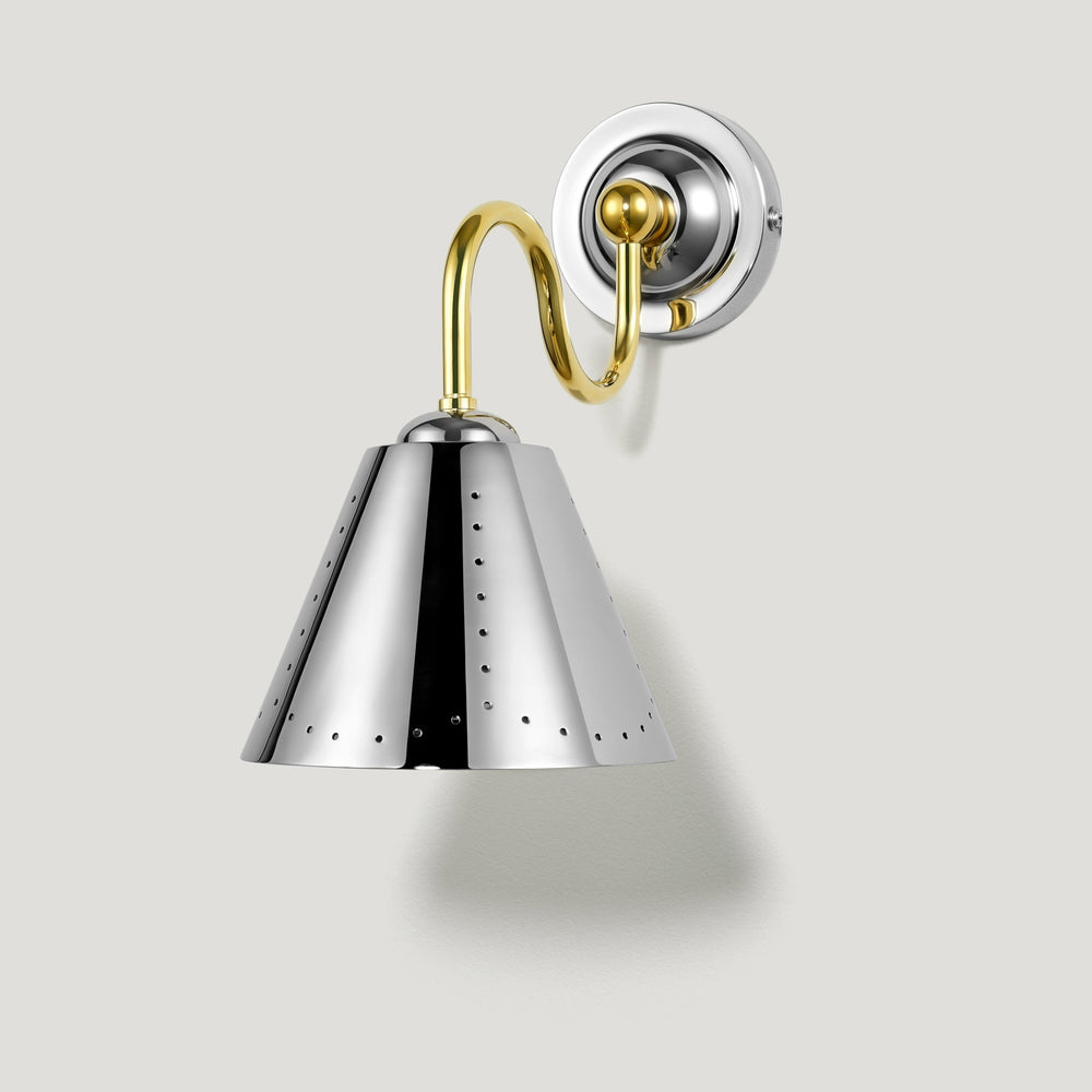 STELLA Swivel Wall Light - Polished Chrome & Brass - Plank Hardware