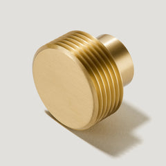 Bouton rainuré BEZEL - Laiton